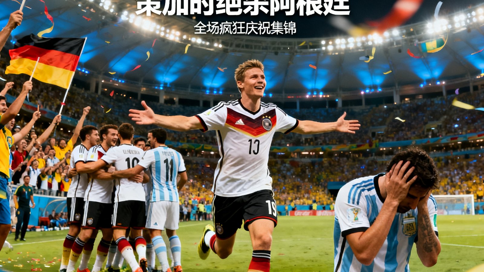 2014世界杯决赛格策加时绝杀阿根廷，全场疯狂庆祝集锦